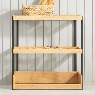 콜미 철제 프레임 수납 책장 3단 800