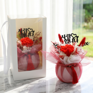 어버이날 카네이션 달항아리 프리저브드 플라워