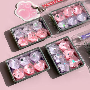 조선문방구 반짝반짝 파스텔 말랑 키링 스퀴시