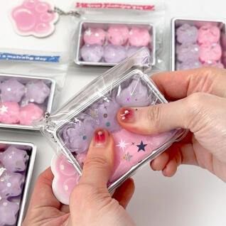 조선문방구 반짝반짝 파스텔 말랑 키링 스퀴시