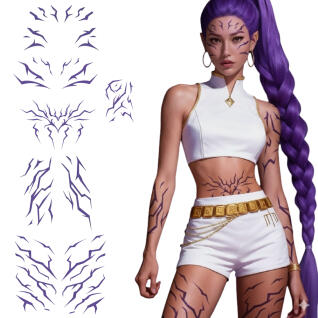 타투스티커 케이팝 루미 풀세트 8장 셀프헤나