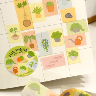 데이오브흔흔 초록초록 귀여운 식물 마스킹테이프