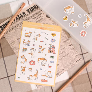 [RTB] 벨벳 코팅 스티커_ 고양이 제플린 2세