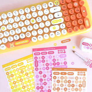 키패드 알파벳 스티커 8장 세트