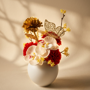 어버이날 골드 금 카네이션 선물 달항아리 비누꽃