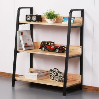 라파 참죽나무 거실 가로 원목 책장 3단 800