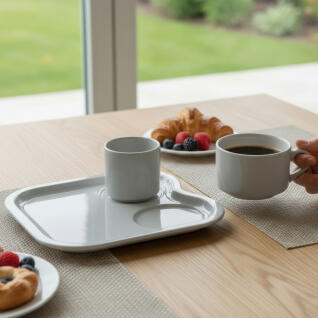라크 포셀린 호텔 접시 디저트 커피잔 트레이 세트