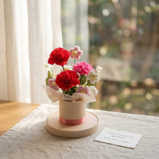 어버이날 카네이션 선물 뜨개꽃 스승의날 감사선