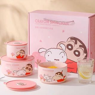 짱구 세라믹 밀폐용기세트 핑크(H223323)