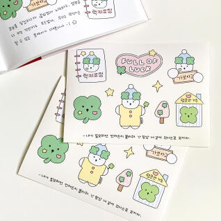 럭키뿜뿜 - 모조지 스티커