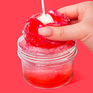 사과사탕 클리어 점토슬라임 왁뿌 대용량 슬라임