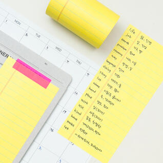 메모롤 점착메모지 리갈노트 노랑 (이지컷)