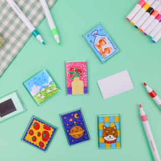 오늘놀이 사각 아크릴 자석 꾸미기 2종 택1