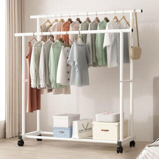 도도행거 2단 1200 철제 스탠드 이동식 옷걸이