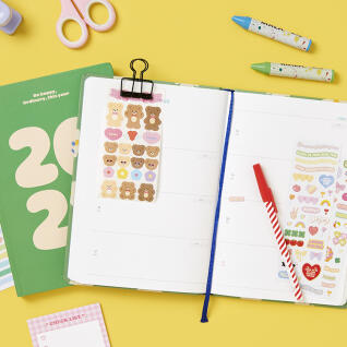 2026 그린 플라워 다이어리 