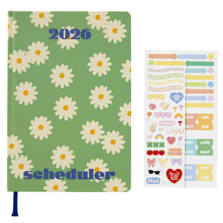 2026 그린 플라워 다이어리 