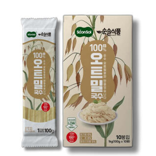 순솔 100% 오트밀국수 1kg (100g x 10봉) 오트밀면