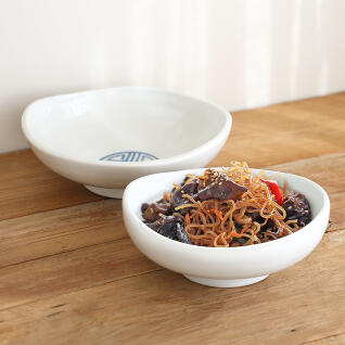 국내생산 행운 백자 타원볼 (1호)