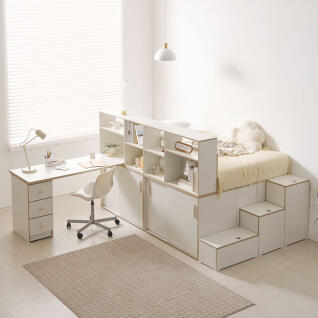 포포 수납침대 SS 빅수납 대용량 벙커 파티션 침대