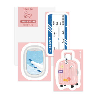 해외여행 모조지 스티커