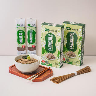 순솔 100% 메밀국수 1kg + 1kg (100g x 총20봉) 소바 메밀면