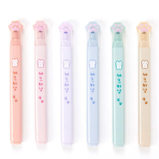고양이 발바닥 형광펜 세트(6색) 