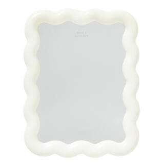 물결탁상거울 아이보리 
