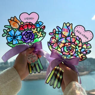 카네이션 꽃다발 썬캐쳐 5set