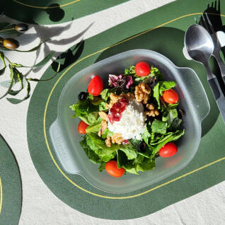 나인웨어 퓨어 투명 사각 샐러드볼 2P