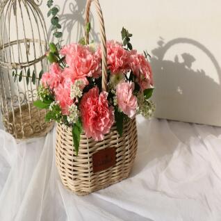 [카네르] 생화 꽃바구니 카네이션 핑크 소