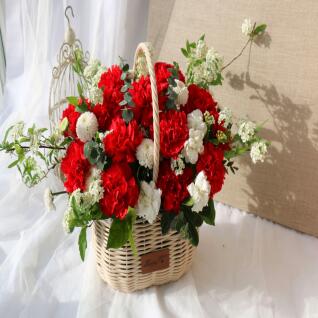 [카네르] 생화 꽃바구니 카네이션 레드 대