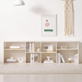 포포 2단 책장 거실 낮은 폭좁은 책꽂이