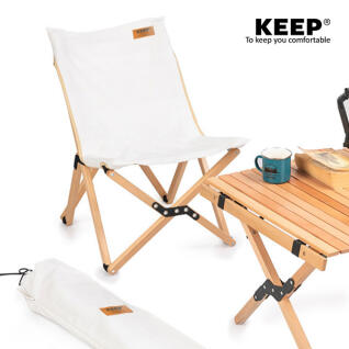 KEEP 캔버스 우드 원목 체어 캠핑 차박 접이식의자