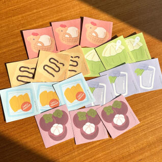 데이오브흔흔 야시장 쇼핑 모조지 스티커팩