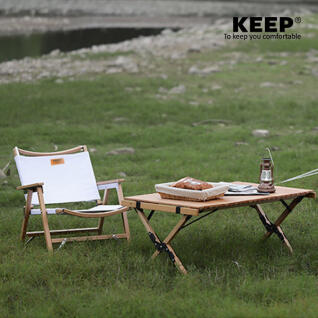KEEP 캔버스 우드 커밋 체어 캠핑 차박 접이식 의자
