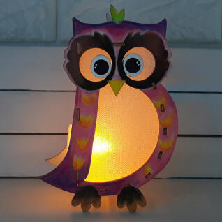 만들기 부엉이 LED 무드등 (LED 촛불 추가)