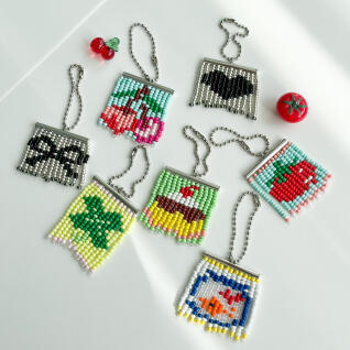 미니 비즈발 키링 만들기 도안 DIY (하트, 리본 X)