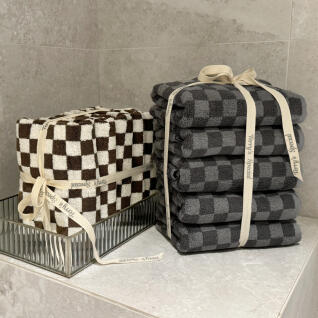 테리파머 체커 200g 호텔수건 5장