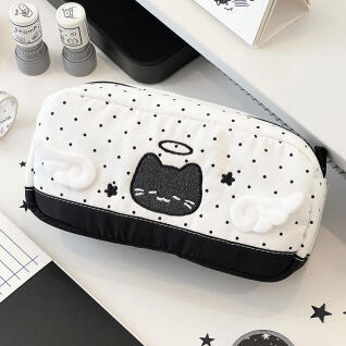 천사 고양이 인형 필통 파우치