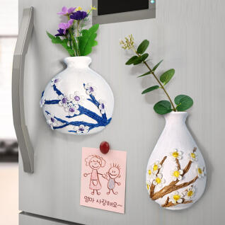 달항아리 자석 메모 홀더 화병 만들기(묶음포장)