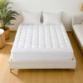 포근한 누빔 퀼팅 보온 매트리스 침대 커버 (퀸)