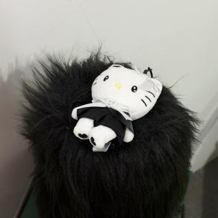 산리오 블랙 원피스 헬로키티 인형 가방 키링