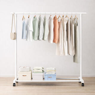 도도행거 1단 1400 철제 스탠드 이동식 옷걸이