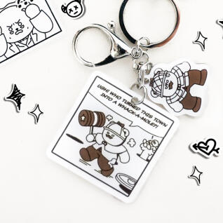 [RTB]아크릴 만화 더블 키링_뿅망치 /바나나트랩