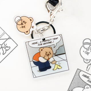 [RTB]아크릴 만화 더블 키링_뿅망치 /바나나트랩