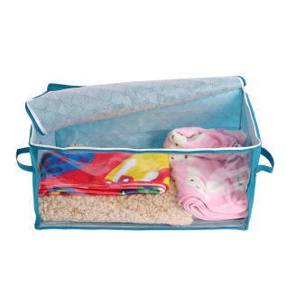 홈슨 투명창 부직포 옷정리함(그린)