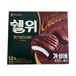 오리온 쉘위 생크림 디저트 카카오 408gX2개