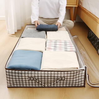 부직포 언더베드 리빙박스(100cm) (체크)