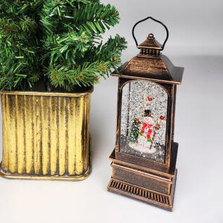 눈사람 앤틱 풍등 오르골 크리스마스 트리 장식 소품