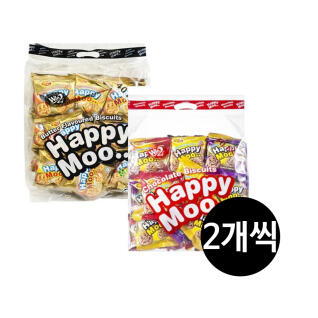 해피무 과자 초코쿠키 40입 2개+버터쿠키 40입 2개